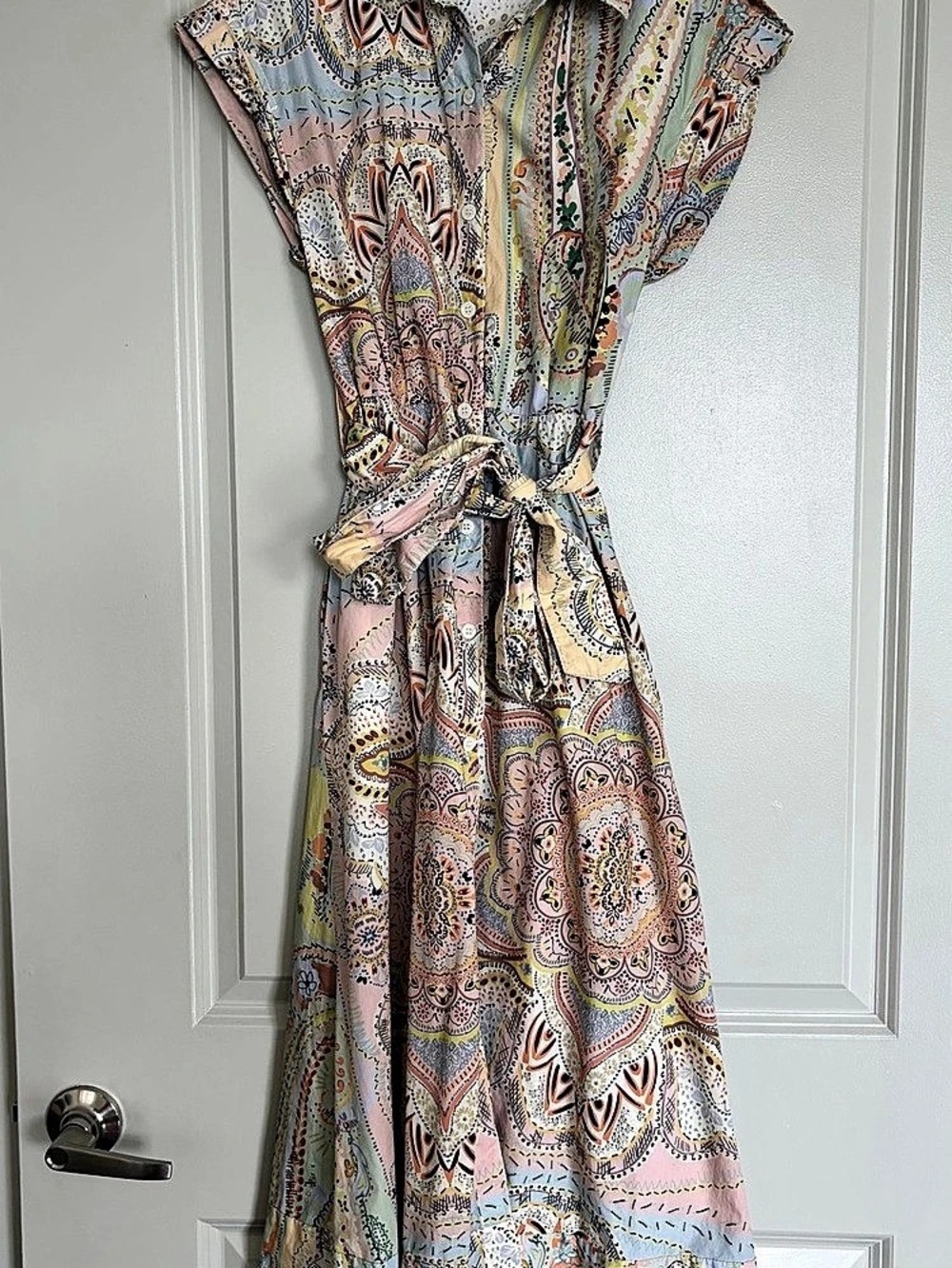 Zara Paisley Maxi Shirt Dress